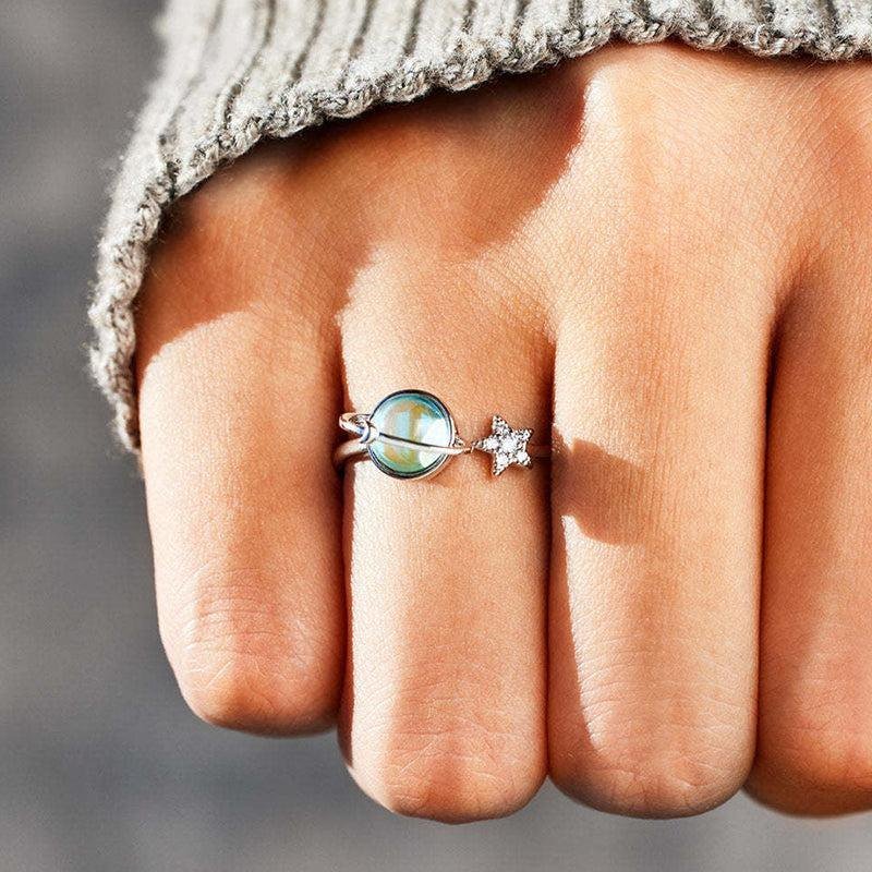 Star & Moon Ring