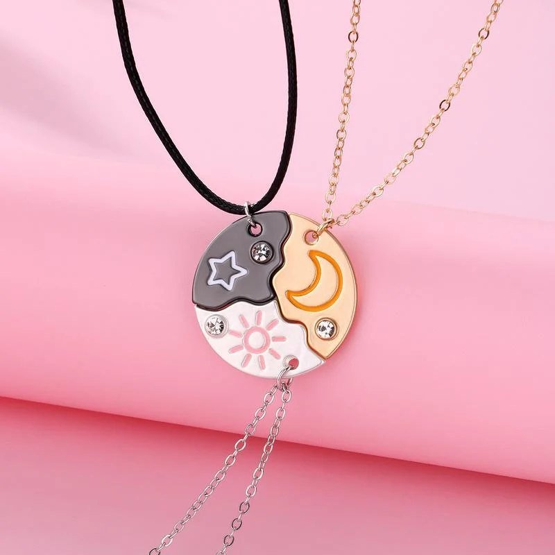 Star, Moon & Sun Necklace Set (3pc)